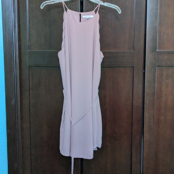 MAUVE Scallop Shift Dress with Belt - Picture 2 of 6